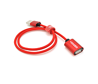 Удлинитель VEGGIEG UF2-0.5, USB 2.0 AM - AF, 0,5m, Red, Пакет