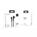 Кабель для передавання даних/заряджання HAVIT HV-H681 (USB/lightning кутовий), 2 A, 1 м, black, фото 3