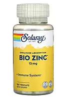 Біо цинк 15 мг, Solaray, 100 капсул
