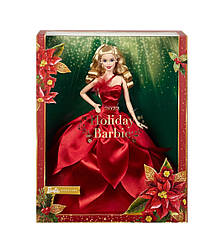 Кукла Барби в красном платье Barbie Signature 2022 Holiday Doll