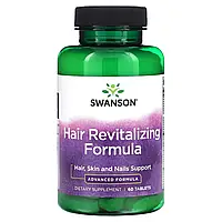 Волосы, кожа, ногти ревитализация Hair Revitalizing Formula, Swanson, 60 таблеток
