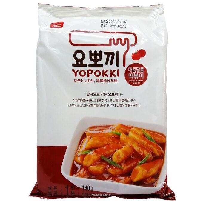 Корейські токпоккі солодко-гострі, Yopokki, 140 г