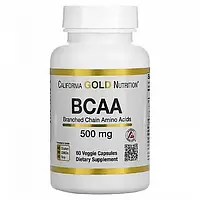 ВСАА амінокислоти 500 мг, California Gold Nutrition, 60 капсул