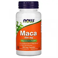 Мака (Maca) 500 мг Поддерживает гормональный баланс у мужчин и женщин, NOW Foods, 100 капсул