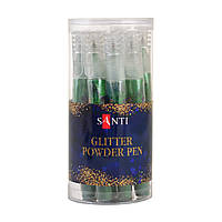 Ручка Santi з розсипним глітером, зелений, 10г