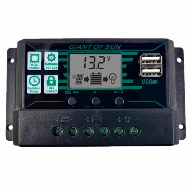 Контролер для сонячної панелі 30 Ah 50V PWM, фото 1