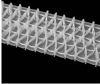 2898 М (1:3) стрічка буфи (вафелька) для тюлі, штор фіксована прозора