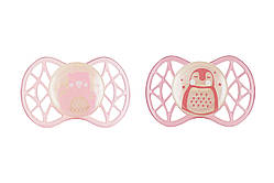 Пустушка Nuvita Air55 Explorer, 0міс+, ортодонтична, 2шт, світиться у темряві, ведмідь/пінгвін (NV7066GF)