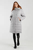 Куртка однотонная женская On me M22241 XL Светло-серый (2000990314703)