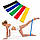 Комплект хулахуп для схуднення Hoola Hoop Massager Рожевий та гумки для фітнесу Fitness (5 шт./уп.), фото 10