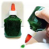 Клей декоративний з блискітками / "Glitter Color" 90мл / зелений / Клей з глітером для творчості
