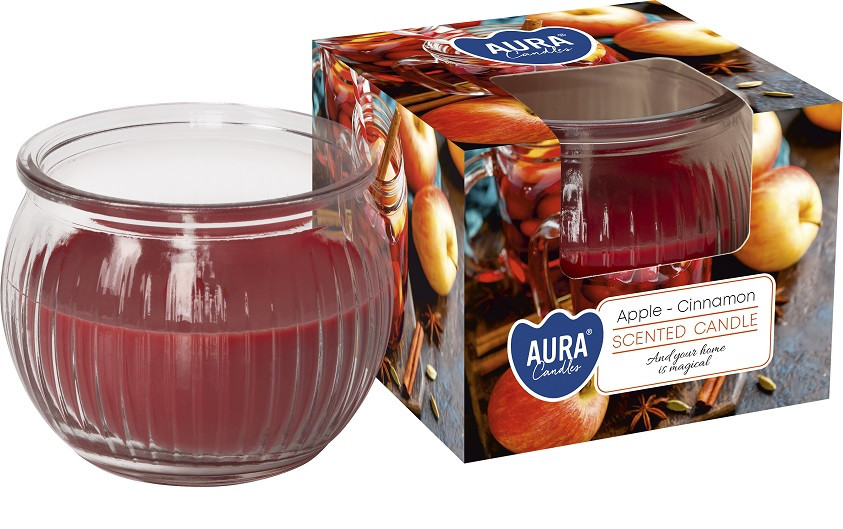 Свічка ароматична в склі Bispol Яблуко-Кориця (sn69-87), фото 1