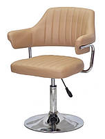 Крісло з підлокітниками Jeff CH-Base на хромованій опорі Ø 385 мм із регулюванням висоти, м'яка оббивка, фото 10