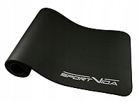 Килимок (мат) спортивний SportVida NBR 180 x 60 x 1 см для йоги та фітнесу SV-HK0166 Black