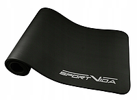 Коврик (мат) спортивный SportVida NBR 180 x 60 x 1 см для йоги и фитнеса SV-HK0166 Black