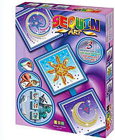 Набір для творчості Sequin Art Seasons Космос, Сонце, Місяць і зірки 3шт, 16*16см (SA1511)