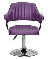 Крісло з підлокітниками Jeff CH-Base на хромованій опорі Ø 385 мм із регулюванням висоти, м'яка оббивка, фото 8