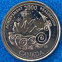 Монета Канады 25 центов 2000 г. Достижения