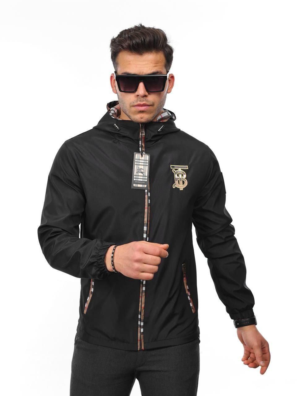 Чоловіча куртка вітровка Burberry CK7738 чорна