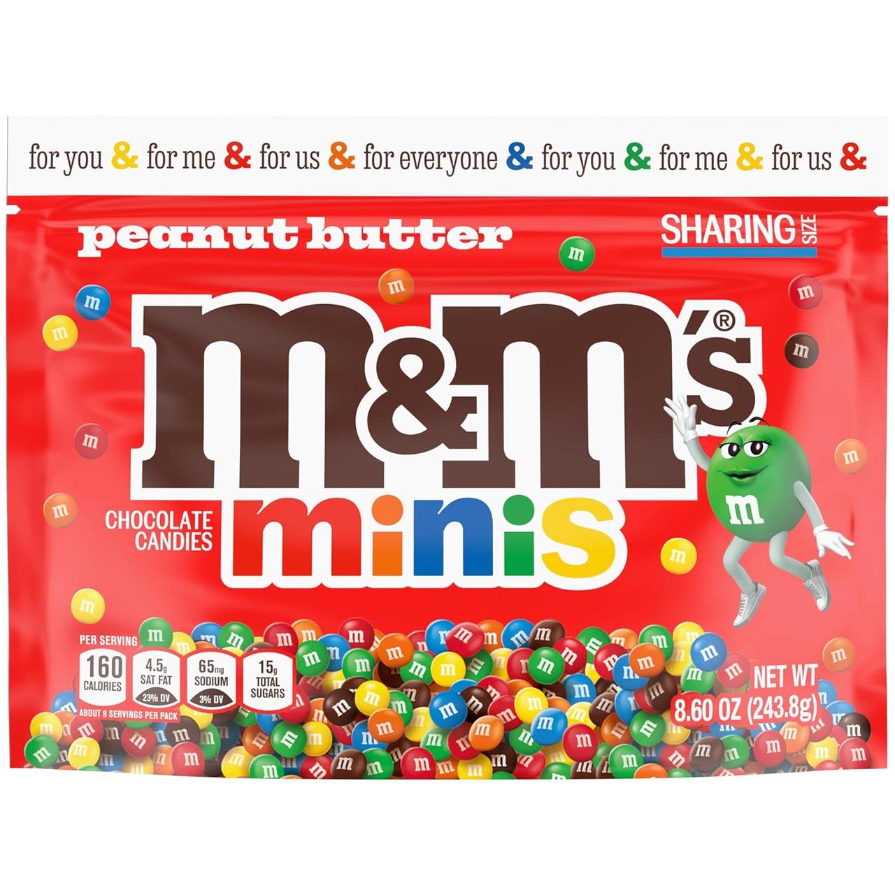 Драже M&M'S Minis Peanut Butter, 240г, фото 1