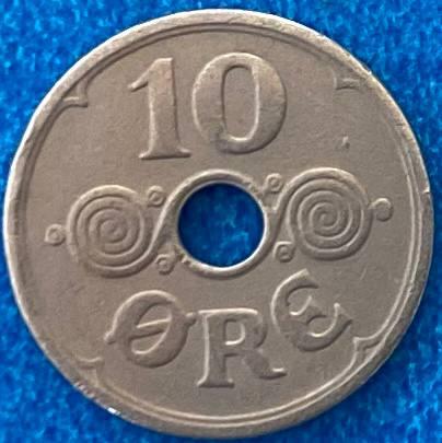 Монета Данії 10 ере 1935 р.