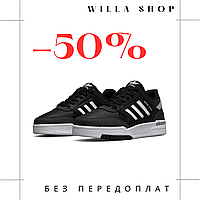 Мужские модные кроссовки,кроссовки на весну, Мужские кожаные кроссовкиAdidas Originals Drop Step Black Gray Wh