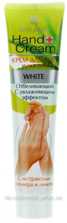 Крем для рук і нігтів вибілювальний Belle Jardin Hand Cream з алое та лимоном 125 мл