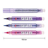 Набір маркерів акварельних SANTI Glitter Brush, відтінки фіолетового, 3 шт/уп., фото 3