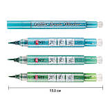 Набір маркерів акварельних SANTI Glitter Brush, відтінки зеленого, 3 шт/уп., фото 3