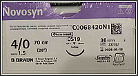 NOVOSYN фиолетовый, размер USP 4/0 70см игла DS19(M), упаковка RCP
