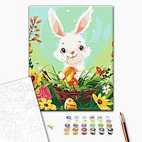 Картина по номерам "Счастливый Пасхальный кролик", "KBS0152", 30x40 см