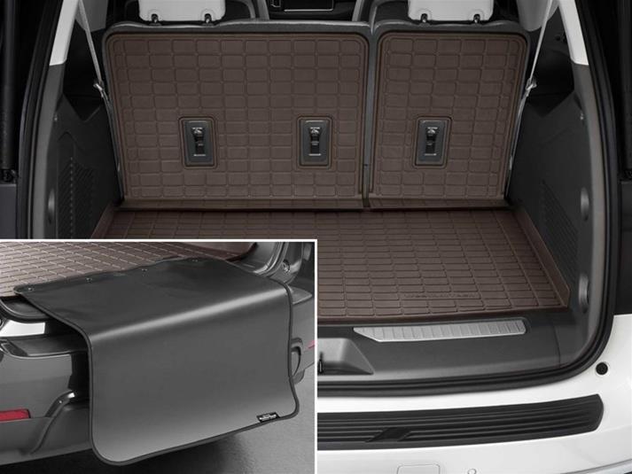 Автомобільний килимок в багажник авто Weathertech Cadillac Escalade 21-23 какао за 3м рядом Кадиллак Эскалейд, фото 1