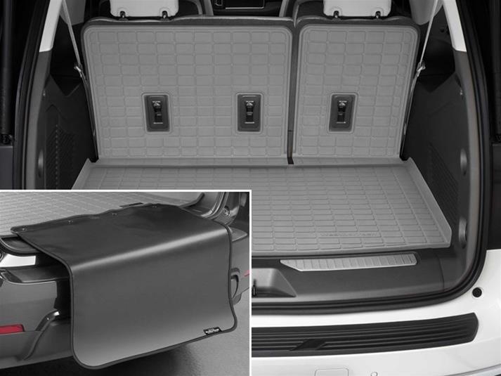 Автомобільний килимок в багажник авто Weathertech Cadillac Escalade 21-23 сірий за 3м рядом Кадиллак Эскалейд, фото 1
