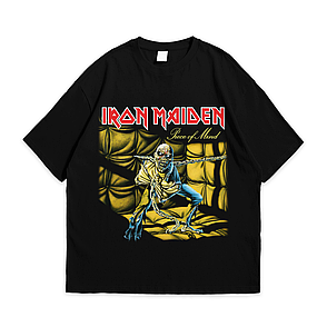 Футболка з принтом Iron Maiden Piece Of Mind L Чорний, фото 1