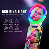[VN-RGBM] Кільцева селфі-лампа з дзеркалом Selfie Ring Light для планшета, телефону OG