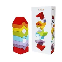 Деревянная игрушка Cubika Пирамидка LD-10, 10 деталей, от 1.5 лет (14989)