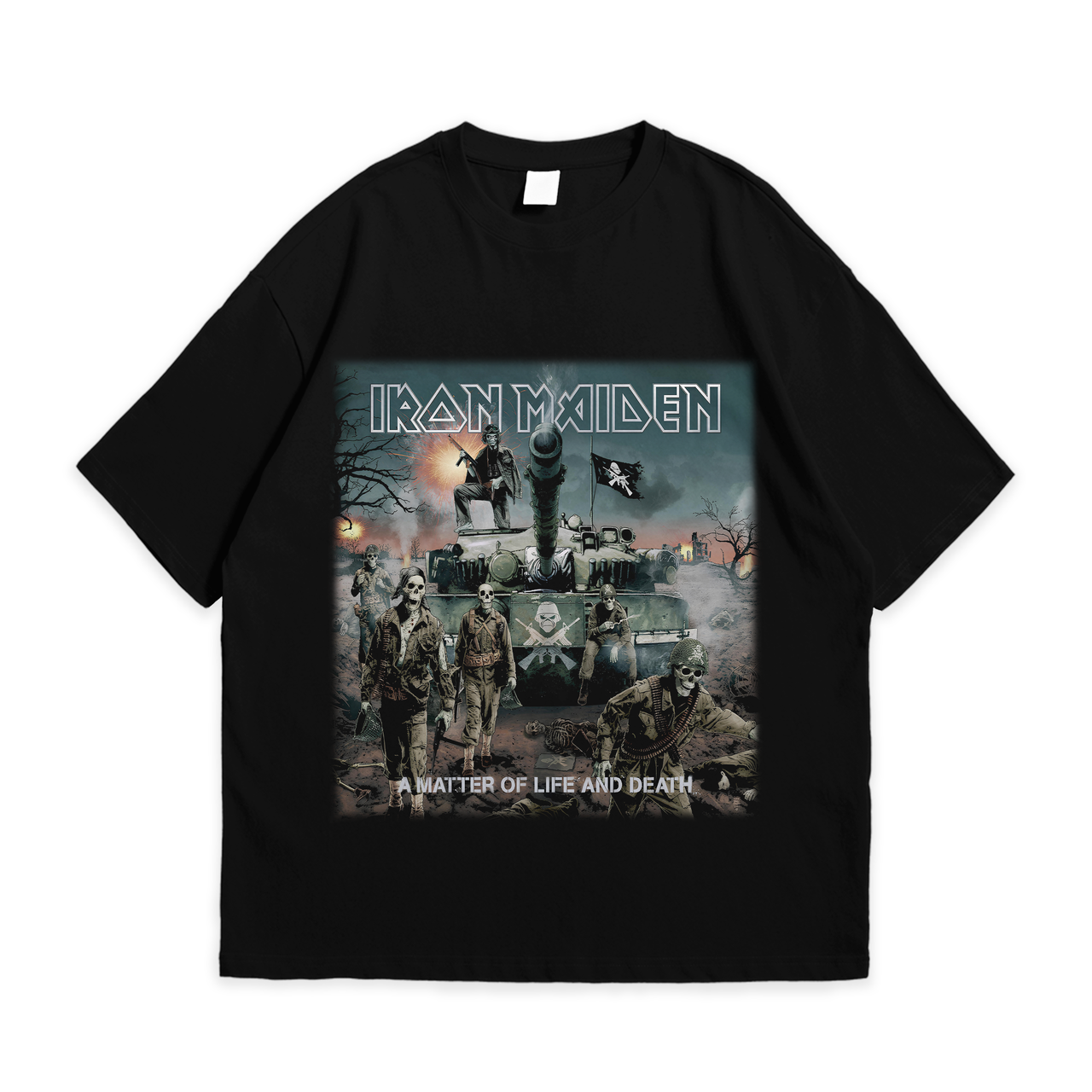 Футболка з принтом Iron Maiden A Matter Of Life And Death XL Чорний