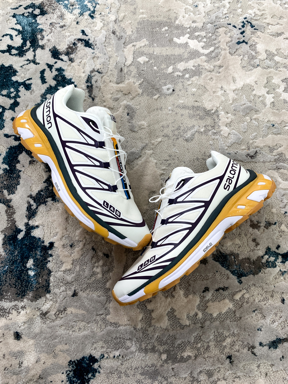 Кросівки чоловічі білі Salomon XT-6 GTX Violet White LAB (14196)