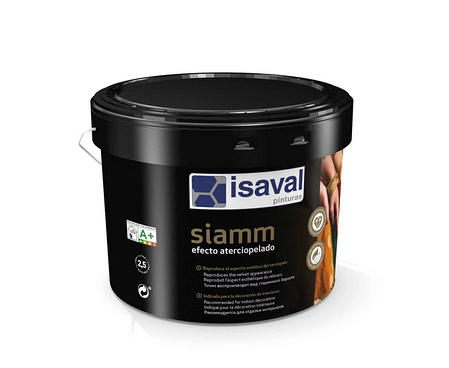 СИАММ / Siamm - декоративное покрытие с эффектом бархата,серебро (уп.2.5 л) тонируется, фото 1