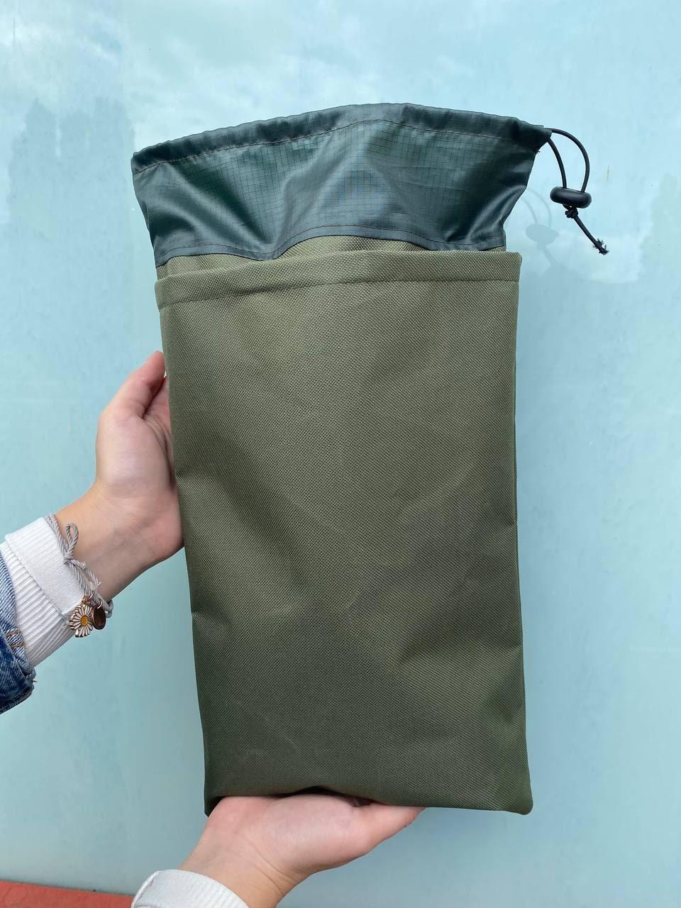 Тактический подсумок для ЗСУ, сумка для сброса пустых магазинов АК с креплением типа МОЛИ в оттенке олива sux - фото 6 - id-p2148937342