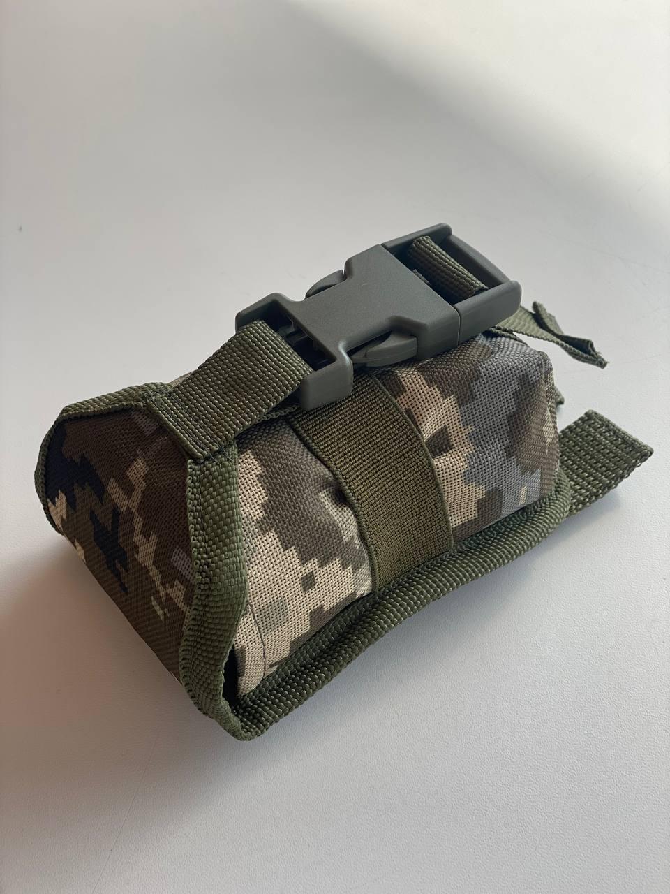 Тактический закрытый подсумок для гранат на бронежилет, сумка под гранаты с системой типа MOLLE пиксель sux - фото 4 - id-p2148937919