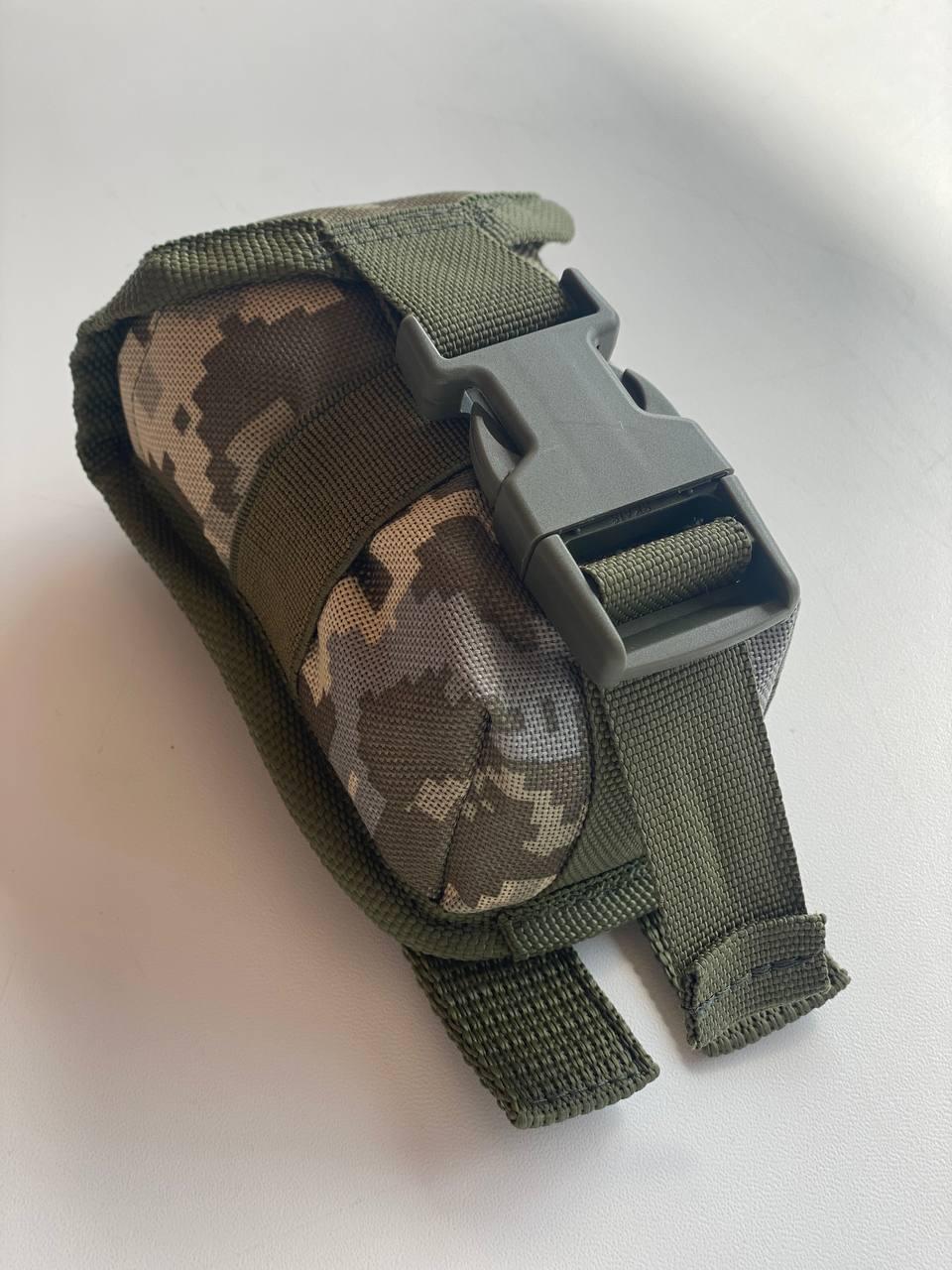 Тактический закрытый подсумок для гранат на бронежилет, сумка под гранаты с системой типа MOLLE пиксель sux - фото 6 - id-p2148937919