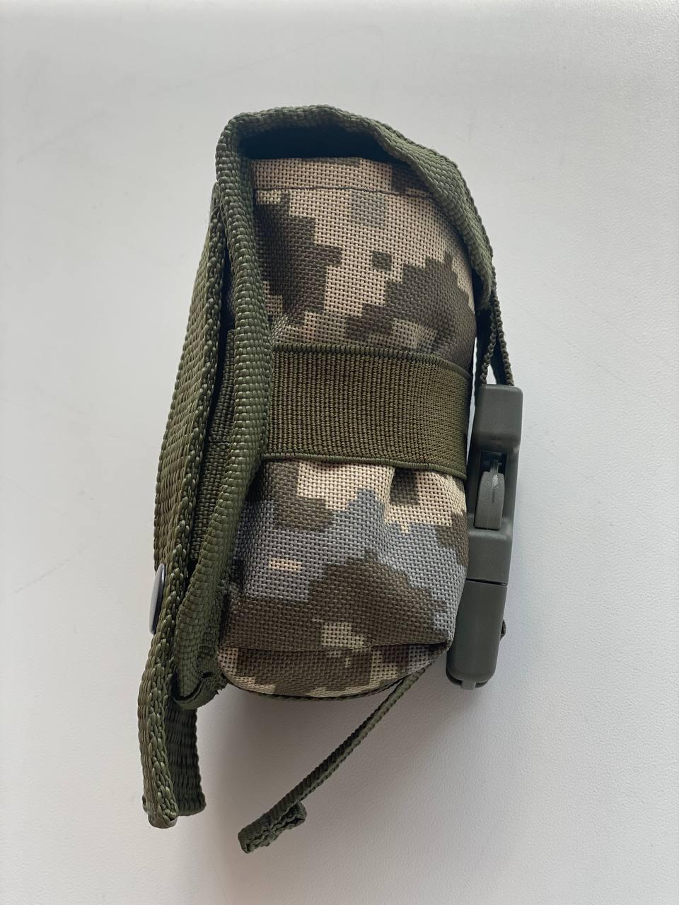 Тактический закрытый подсумок для гранат на бронежилет, сумка под гранаты с системой типа MOLLE пиксель sux - фото 7 - id-p2148937919