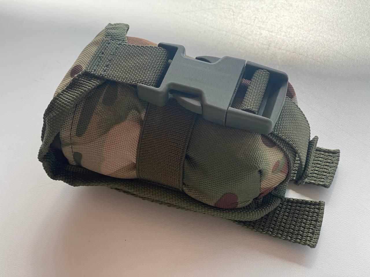 Тактический закрытый подсумок для гранат на бронежилет, сумка под гранаты с системой типа MOLLE мультикам sux - фото 5 - id-p2148937921