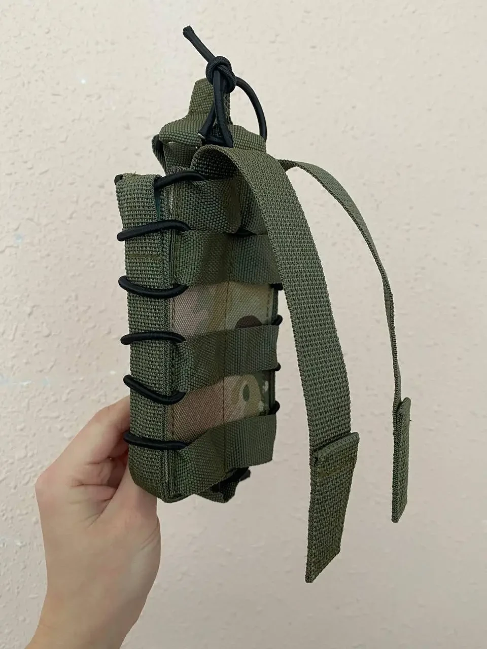 Одинарный штурмовой подсумок для магазинов АК с пластиковыми вставками, сумка открытого типа мультикам sux - фото 6 - id-p2148937931