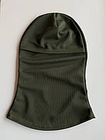Камуфляжная балаклава на лето, тактический тонкий подшлемник-маска из ткани кулмакс (coolmax) цвет олива sux