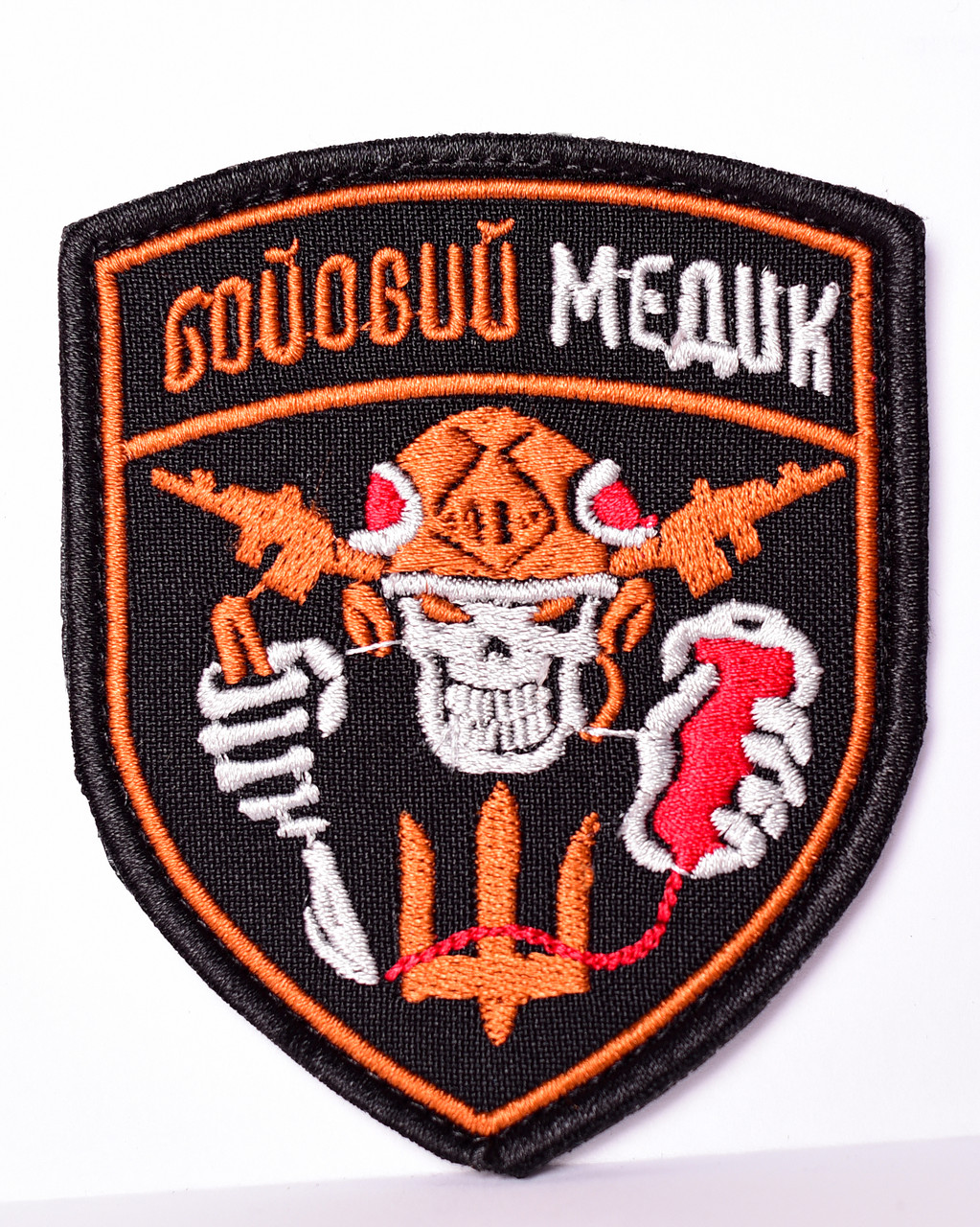 Шеврон "Бойовий медик" оранжевый, фото 1