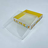 Коробка для пряника, 160*160*35 мм, з прозорою кришкою, "Великодні курчата", фото 2