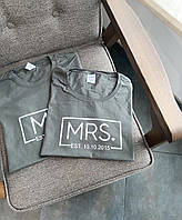 Преміум парні футболки для закоханих MR \ MRS з річницею