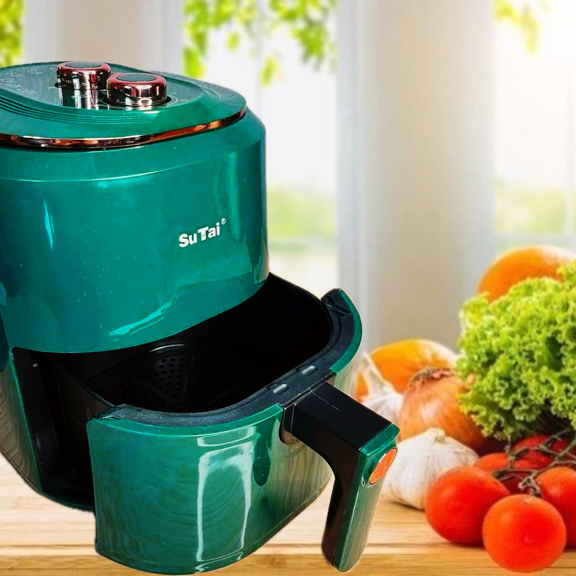 Аерогриль Аерофритюрниця Air Fryer Su Tai ST-609 7,5 л мультипіч електрична повітряна мультиварка